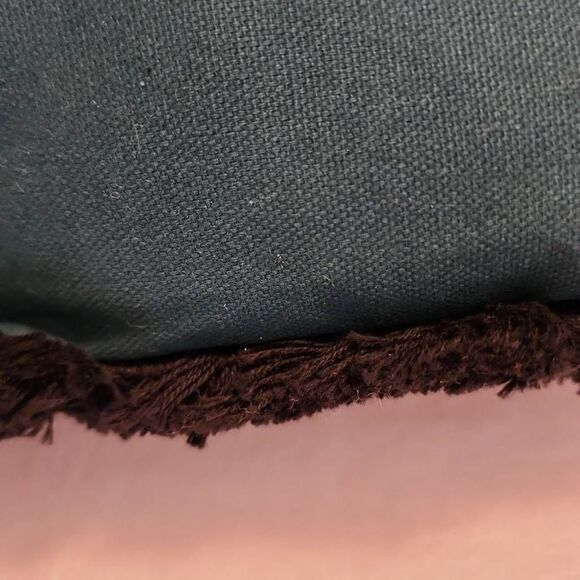 Dark Enchantment Decorative Pillow Dark Green with Silver Graphics 17" X 17" - Picture 2 of 9